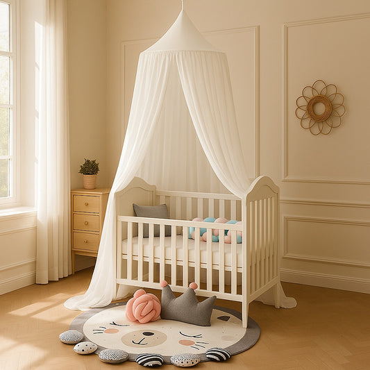ciel de lit bebe blanc