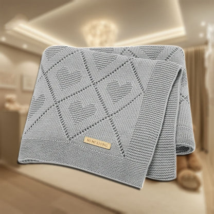couverture bebe petit nidou gris