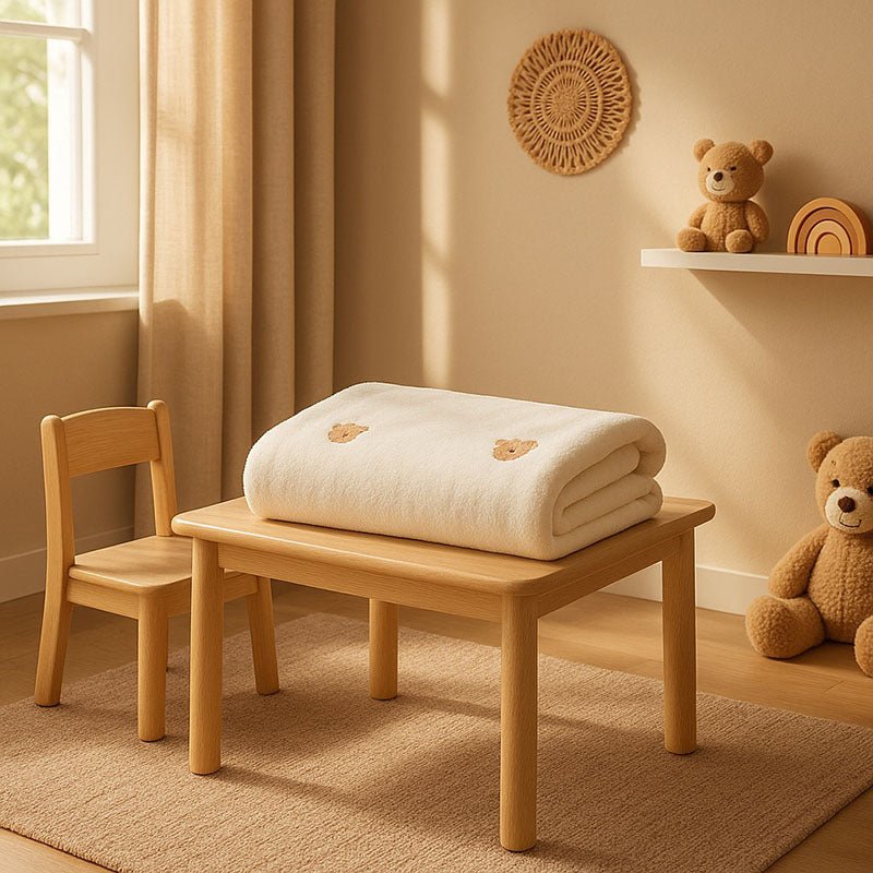 couverture bebe polaire cozycuddle ours brun