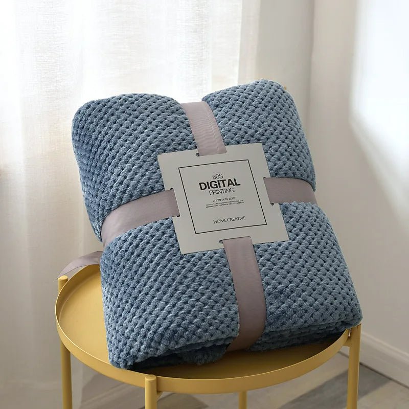 couverture bebe polaire snugglenest bleu a