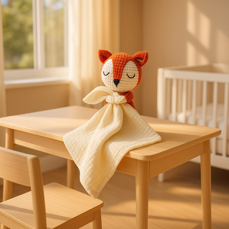 doudou bebe LullaMoon renard blanc 2