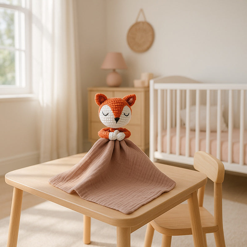 doudou bebe LullaMoon renard brun