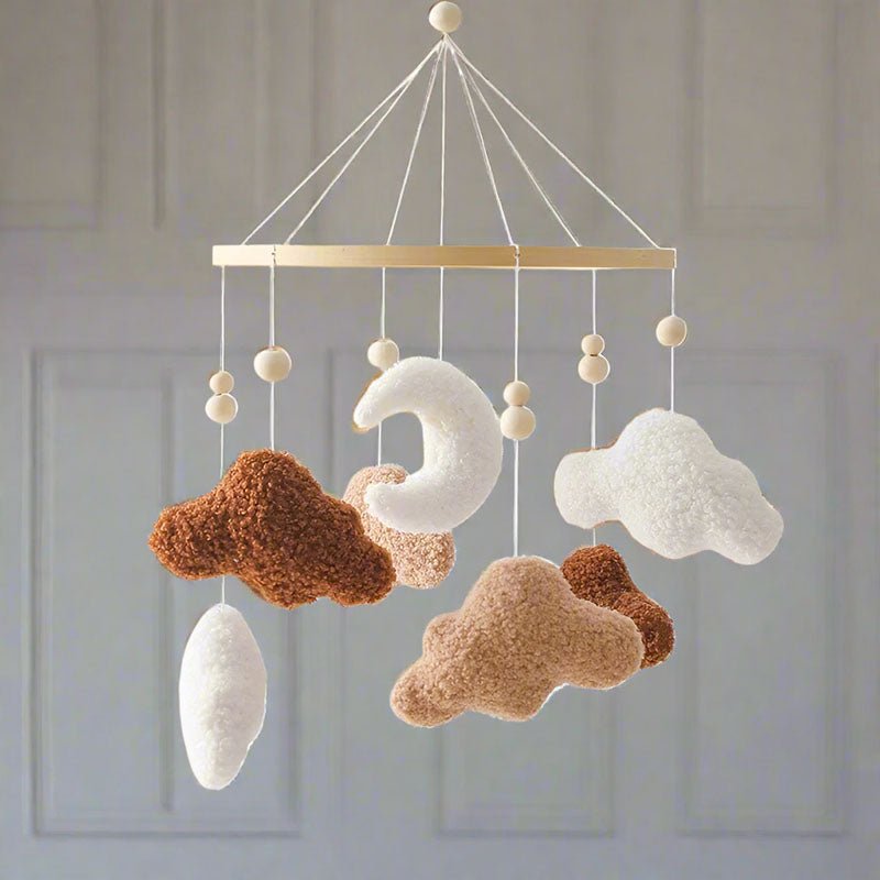 mobile bebe moonhug nuage brun a