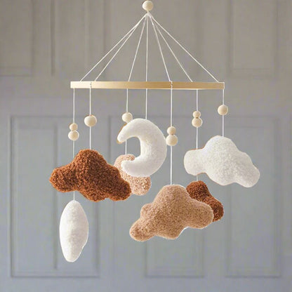 mobile bebe moonhug nuage brun a