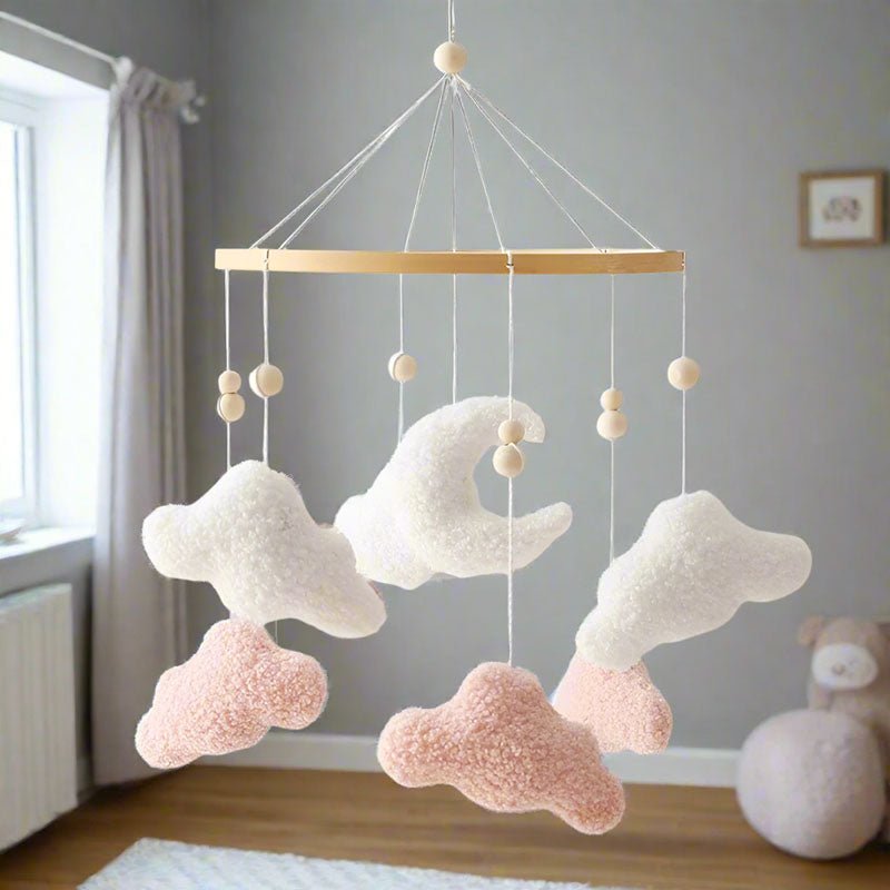 mobile bebe moonhug nuage rose a