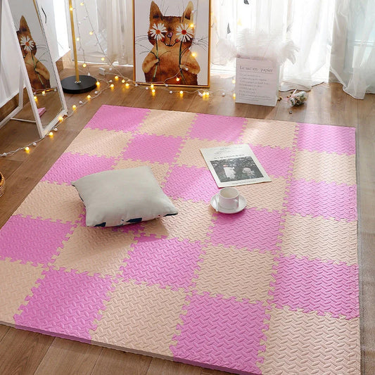 tapis d eveil cozymat rose beige